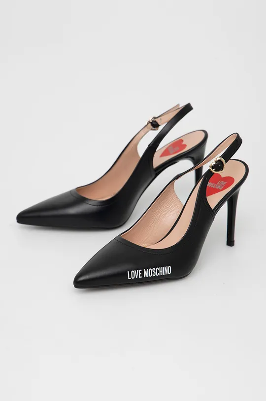 Кожаные туфли Love Moschino чёрный