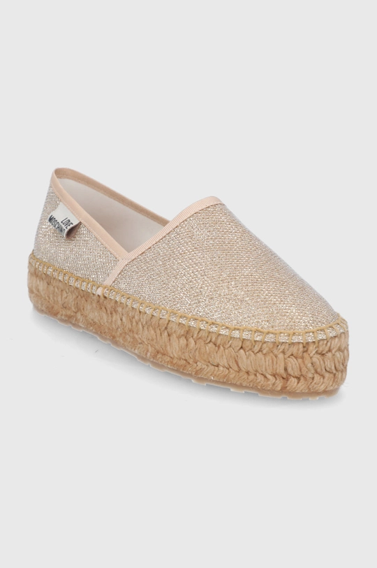 Espadrilky Love Moschino zlatá