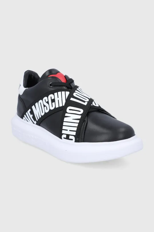 Шкіряні черевики Love Moschino чорний