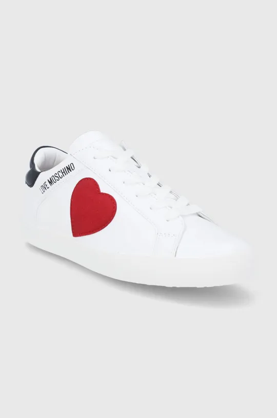 Кожаные ботинки Love Moschino белый
