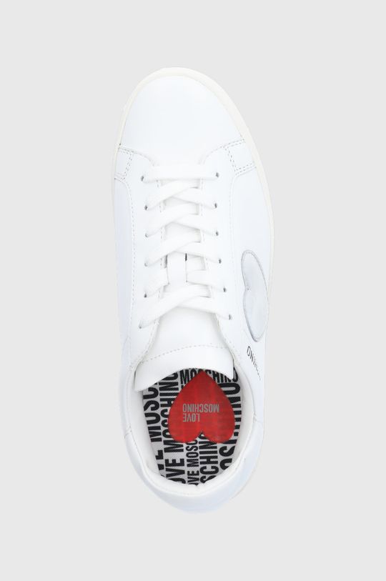 fehér Love Moschino bőr cipő