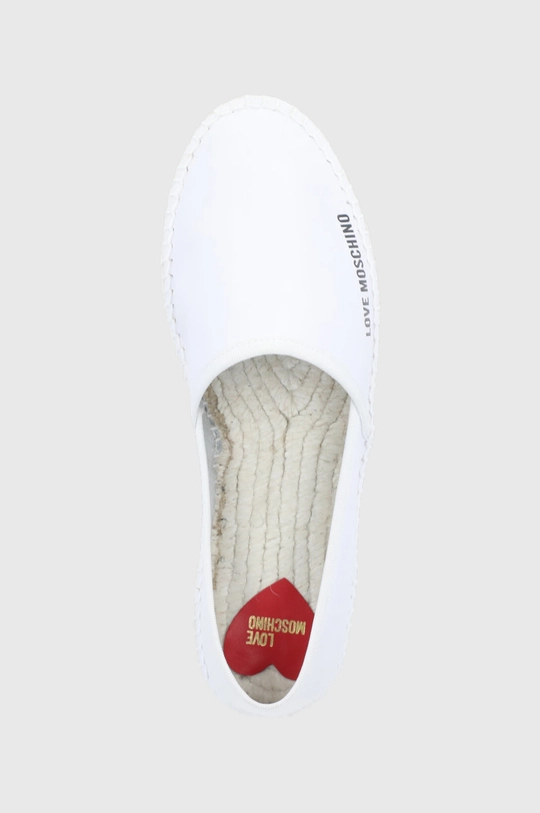 biały Love Moschino Espadryle skórzane