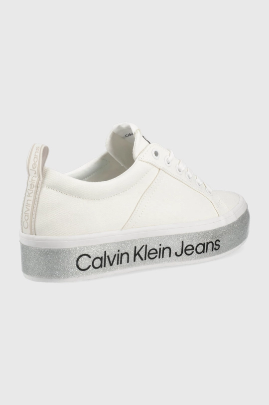 Πάνινα παπούτσια Calvin Klein Jeans λευκό