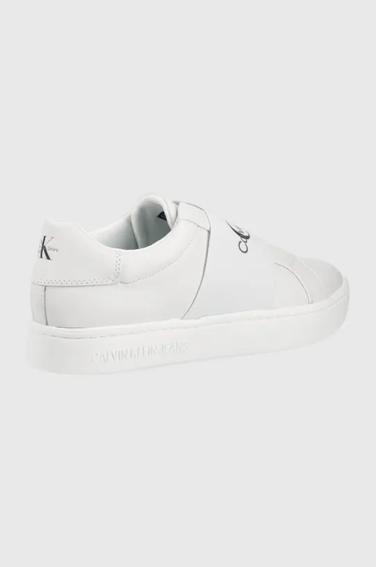 Kožená obuv Calvin Klein Jeans biela