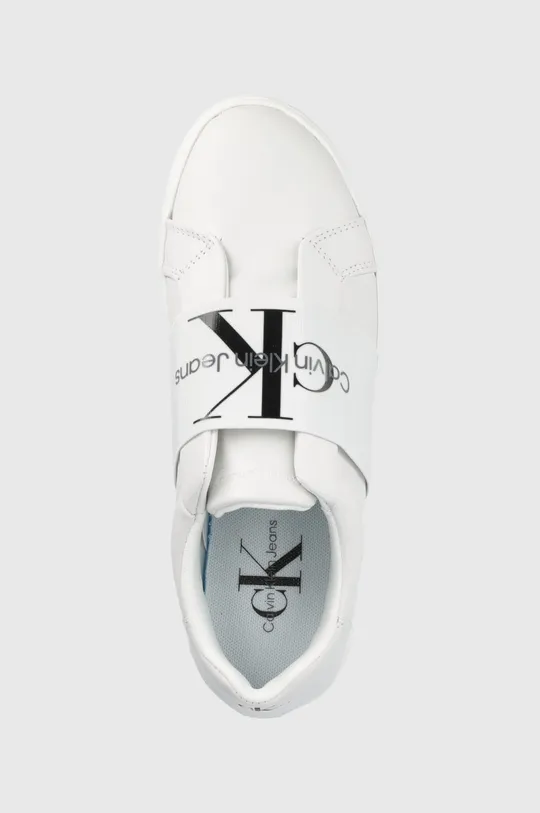 λευκό Δερμάτινα παπούτσια Calvin Klein Jeans