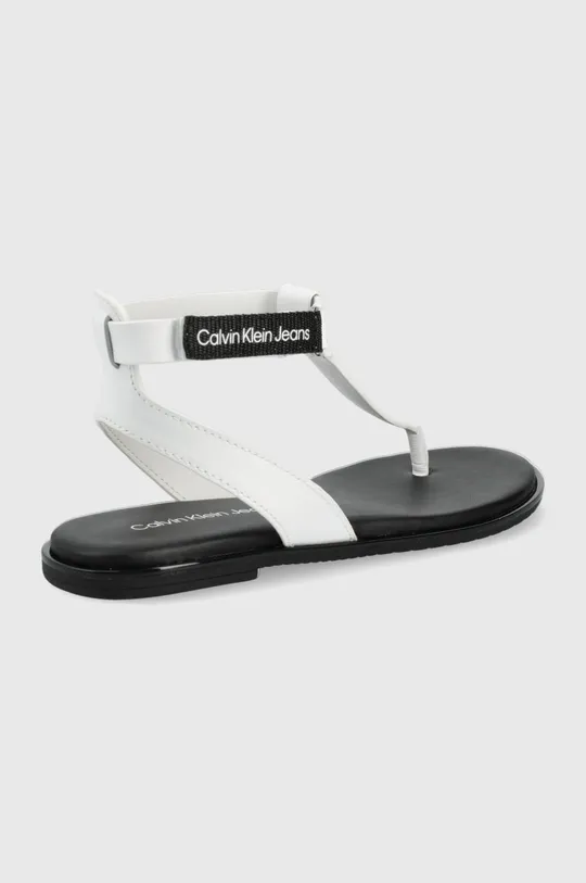 Δερμάτινα σανδάλια Calvin Klein Jeans λευκό