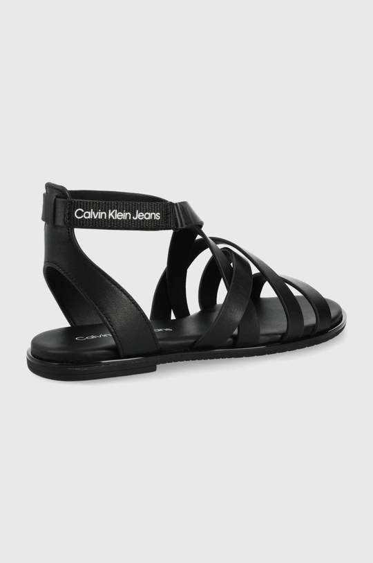 Kožené sandále Calvin Klein Jeans čierna