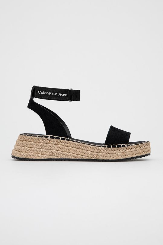 černá Semišové sandály Calvin Klein Jeans Dámský