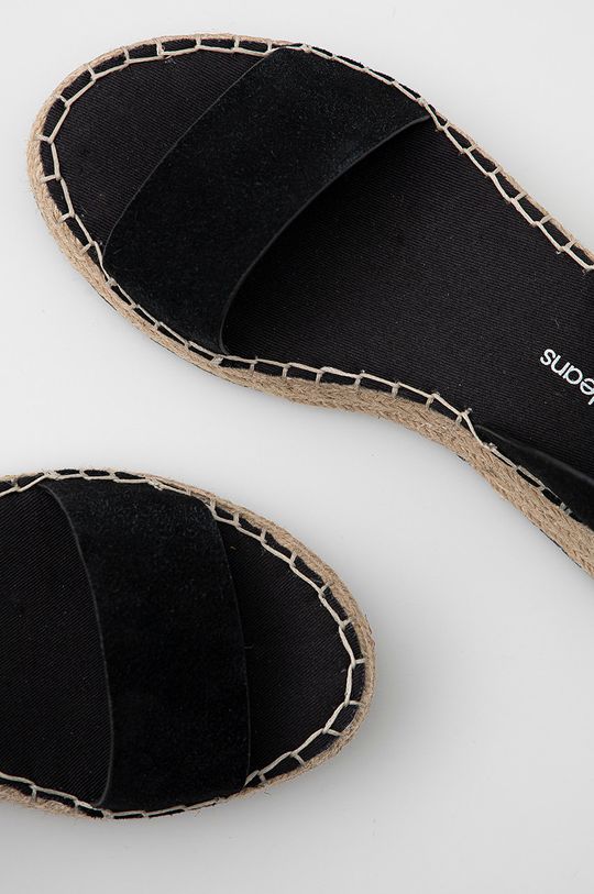 černá Semišové sandály Calvin Klein Jeans
