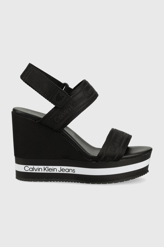 czarny Calvin Klein Jeans sandały YW0YW00572.BDS Damski