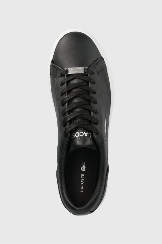 czarny Lacoste sneakersy skórzane LEROND 0722 1 743CFA0010.22F