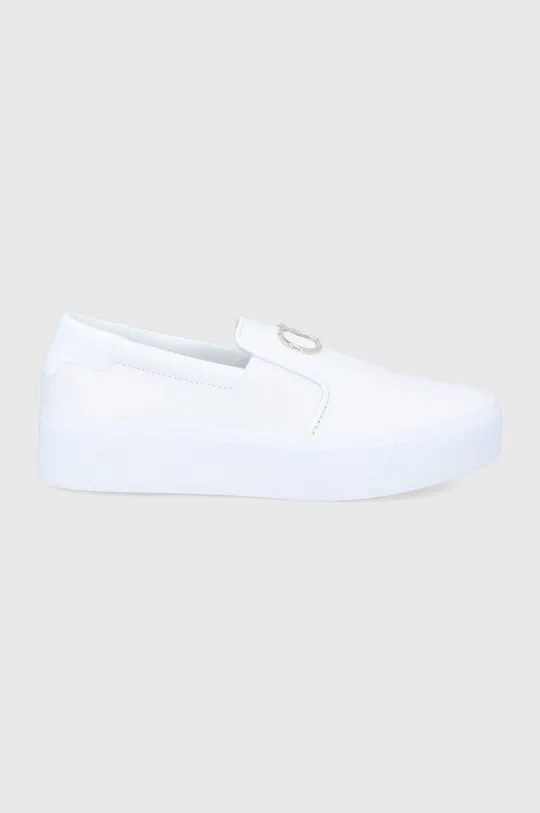 λευκό Δερμάτινα ελαφριά παπούτσια Calvin Klein Γυναικεία