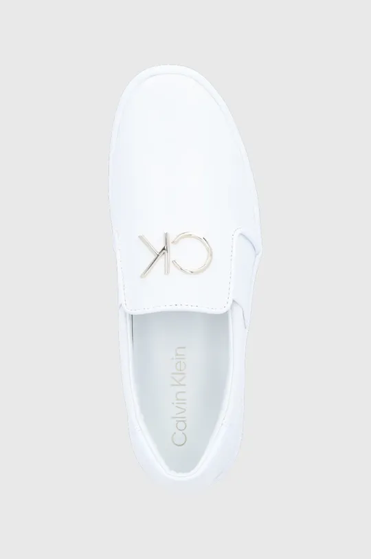 λευκό Δερμάτινα ελαφριά παπούτσια Calvin Klein