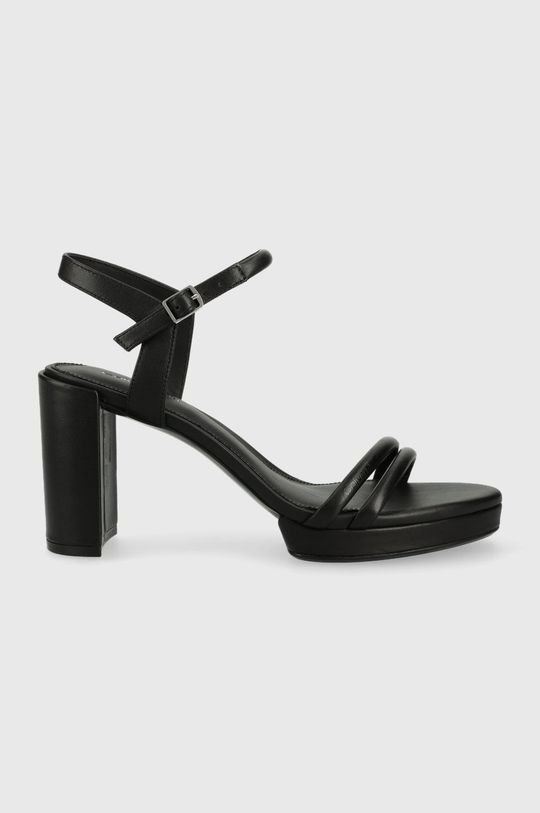 černá Kožené sandály Calvin Klein Dámský