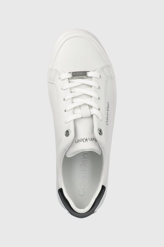 bílá Kožené boty Calvin Klein
