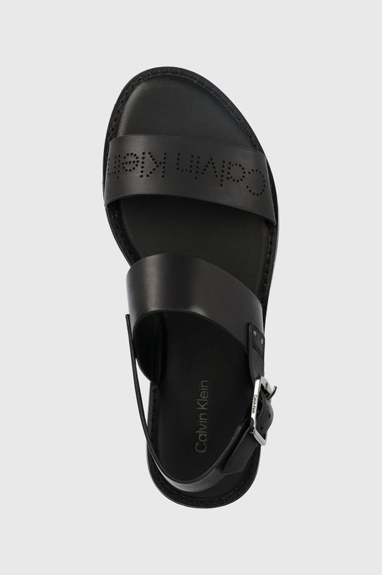 czarny Calvin Klein sandały skórzane