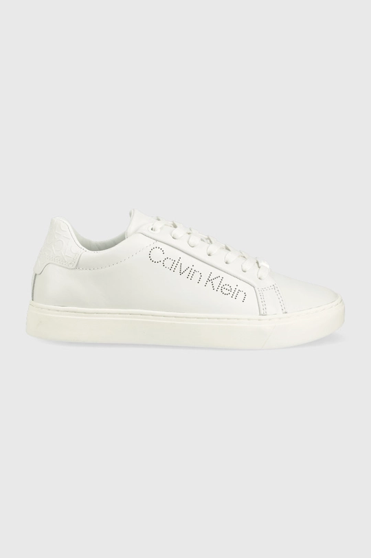 biały Calvin Klein sneakersy skórzane Damski