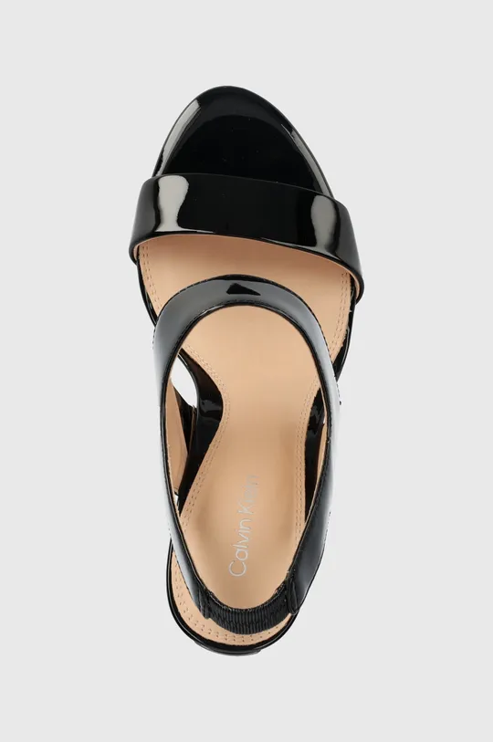 чёрный Кожаные сандалии Calvin Klein