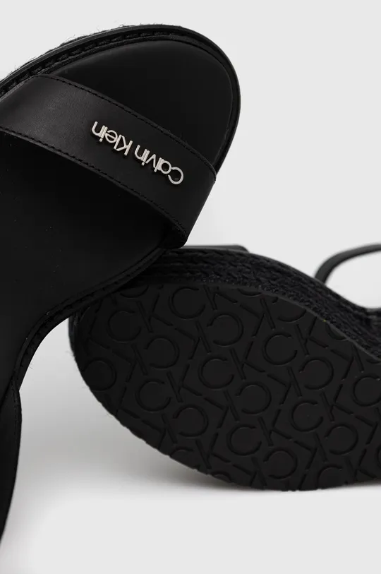 crna Kožne sandale Calvin Klein