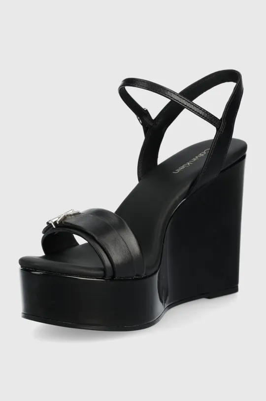 Usnjeni sandali Calvin Klein  Steblo: Naravno usnje Notranjost: Naravno usnje Podplat: Sintetični material
