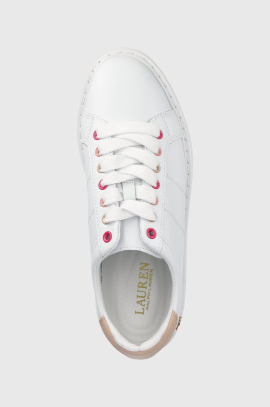 biały Lauren Ralph Lauren sneakersy skórzane ANGELINE II 802813897006.100