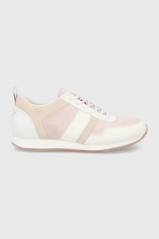 ροζ Δερμάτινα παπούτσια Lauren Ralph Lauren Colten Γυναικεία