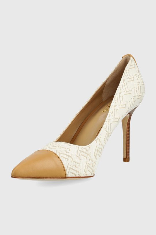Lauren Ralph Lauren pantofi cu toc Lindella  Gamba: Material textil, Piele naturala Interiorul: Material sintetic Talpa: Piele naturala