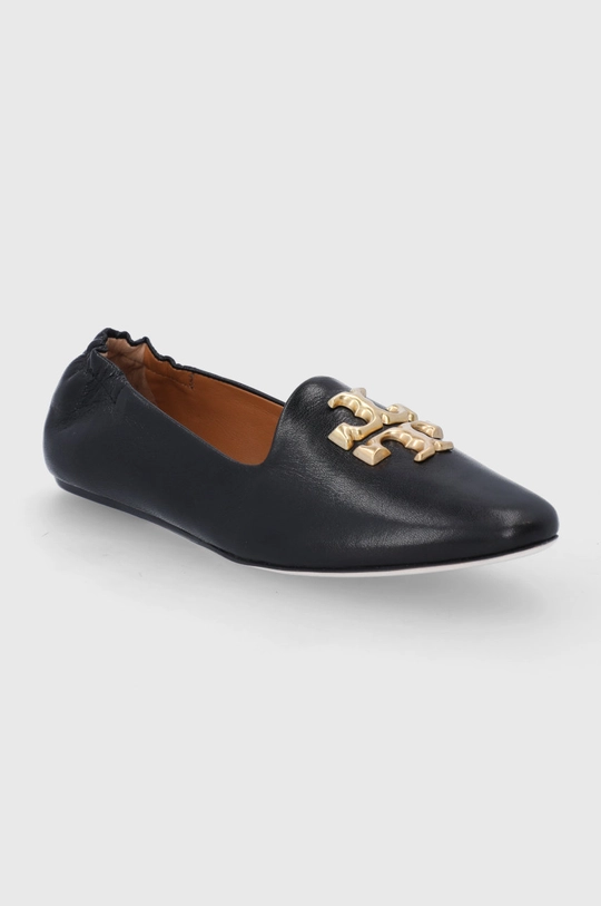 Шкіряні балетки Tory Burch Eleanor Loafer чорний