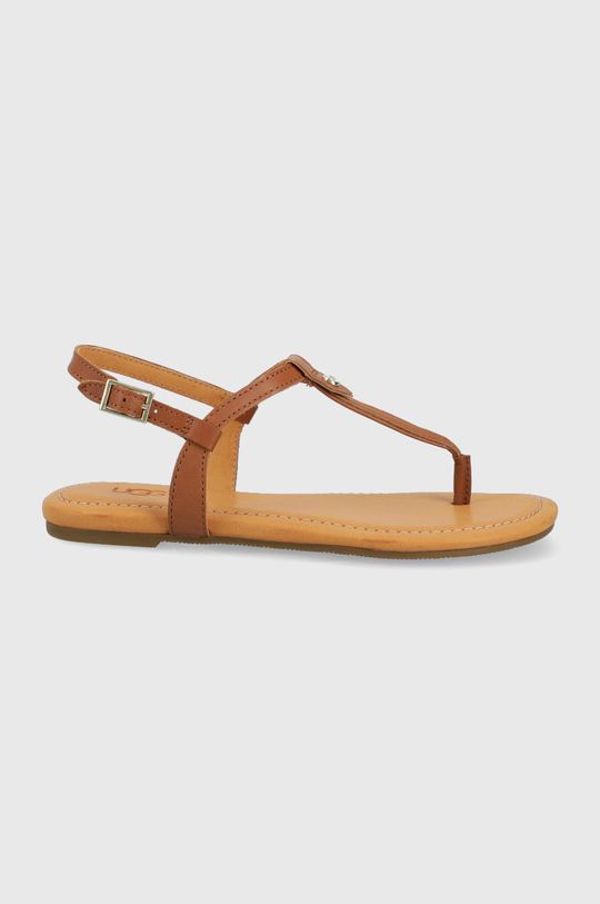 Kožené sandále UGG Madeena dámske, hnedá farba, | ANSWEAR.sk