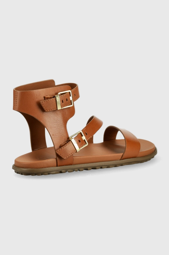 Kožne sandale UGG Solivan Strap smeđa