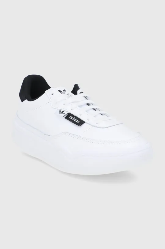 Kožené boty adidas Originals bílá