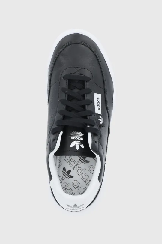 black adidas Originals leather shoes