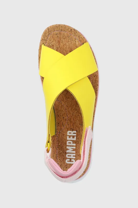 żółty Camper sandały skórzane Oruga Sandal