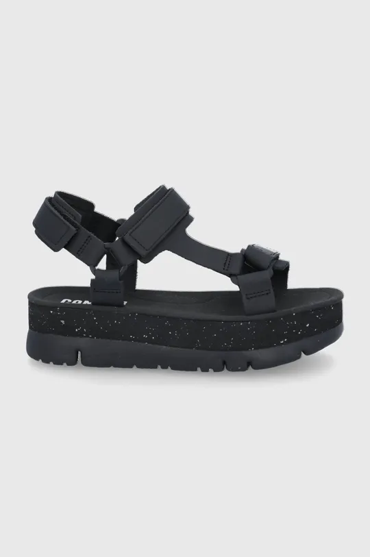 čierna Kožené sandále Camper Oruga Up Dámsky