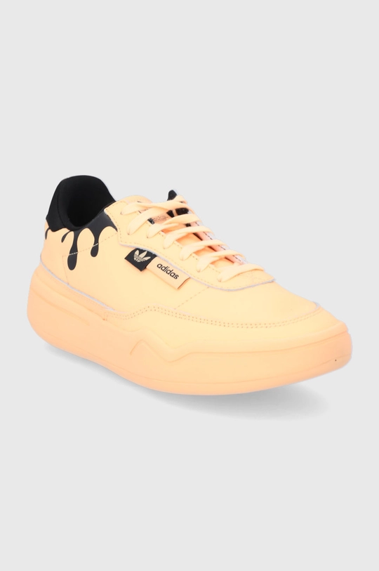 Kožená obuv adidas Originals oranžová