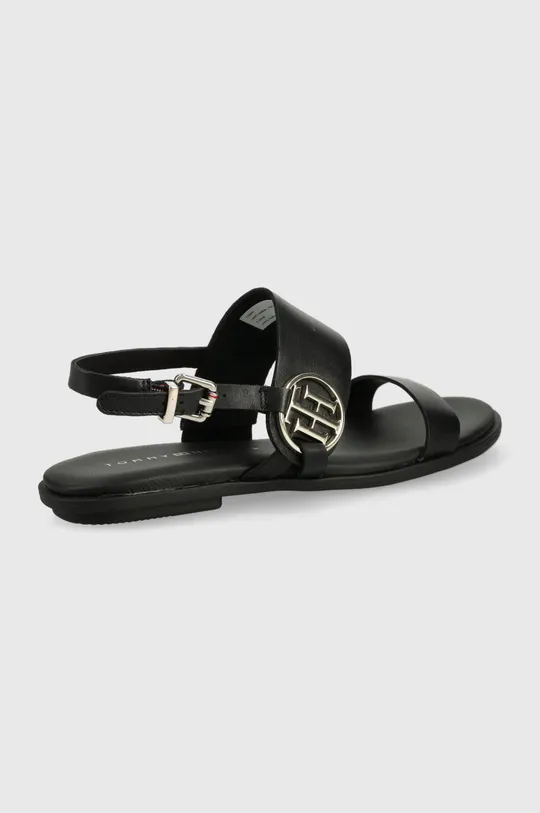 Kožené sandále Tommy Hilfiger čierna