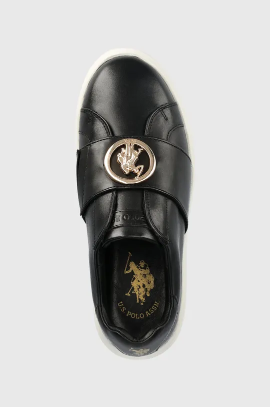 μαύρο Δερμάτινα αθλητικά παπούτσια U.S. Polo Assn.