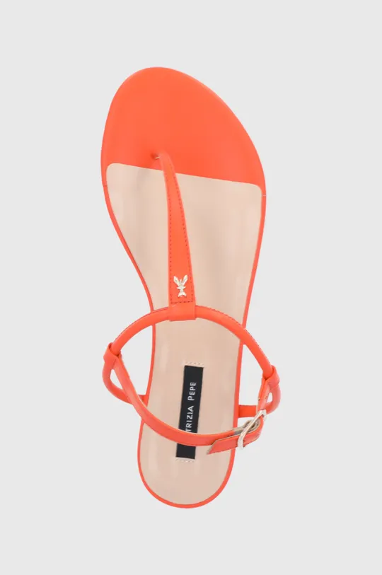 oranžová Kožené sandále Patrizia Pepe