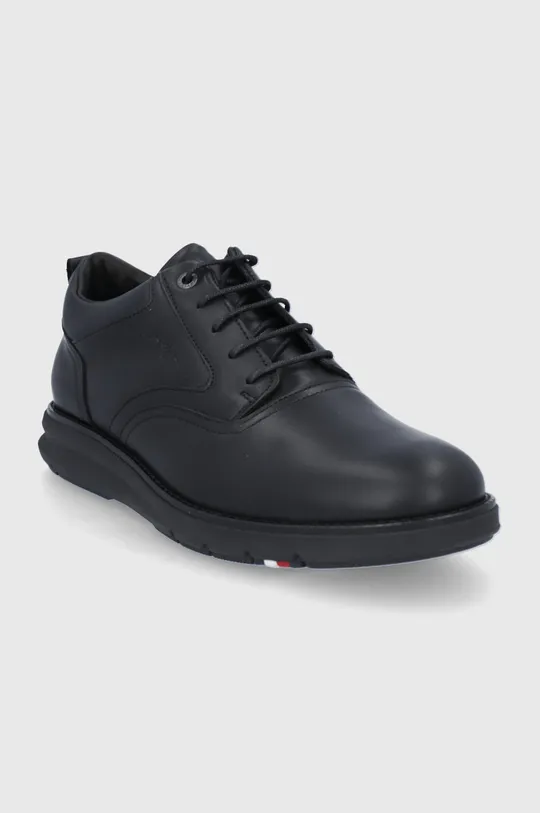 Δερμάτινα παπούτσια Tommy Hilfiger μαύρο