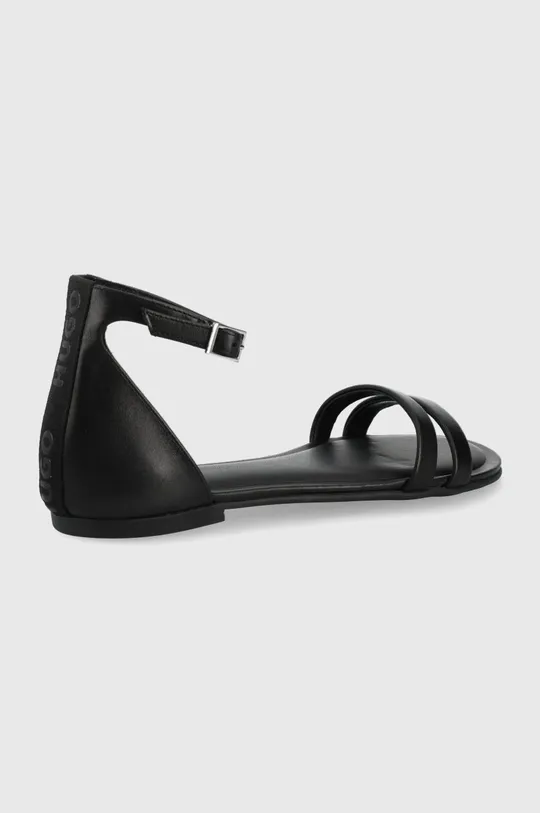 Kožené sandále HUGO čierna
