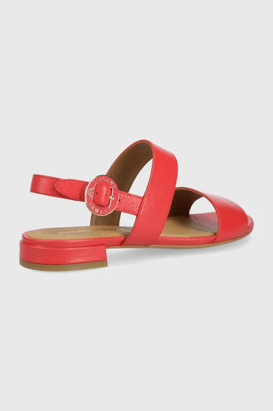 Kožne sandale Emporio Armani crvena