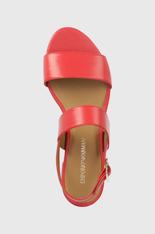 czerwony Emporio Armani sandały skórzane X3P770.XF636.00055
