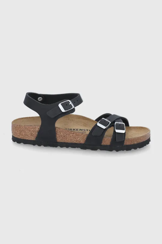 черен Кожени сандали Birkenstock Kumba Жіночий