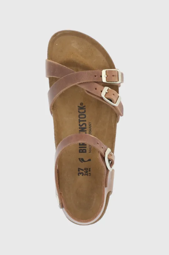 hnedá Kožené sandále Birkenstock Kumba