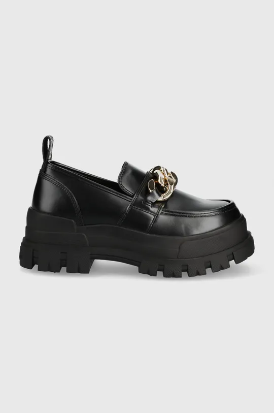 czarny Buffalo mokasyny Aspha Loafer Chain Damski