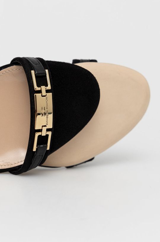 černá Elisabetta Franchi - Semišové sandály