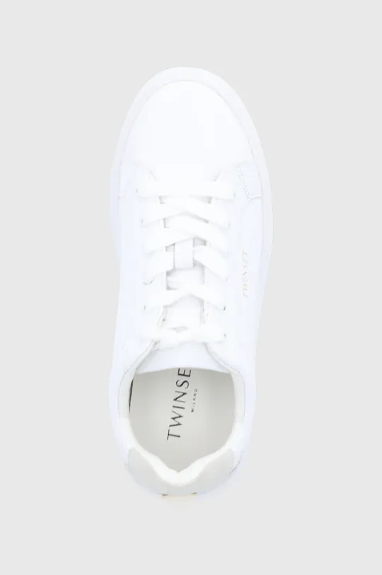 λευκό Δερμάτινα παπούτσια Twinset