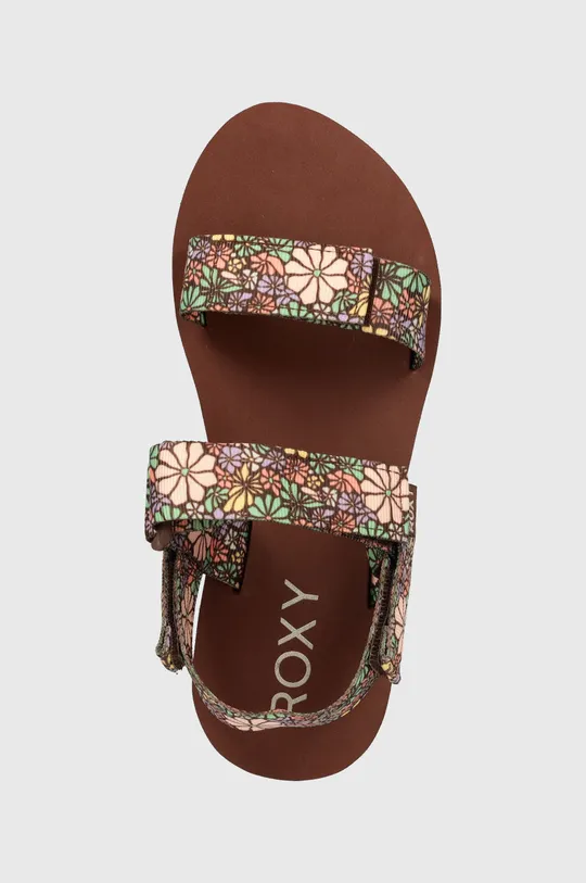 bordowy Roxy sandały