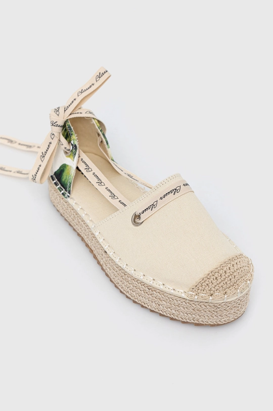 Blauer espadryle beżowy