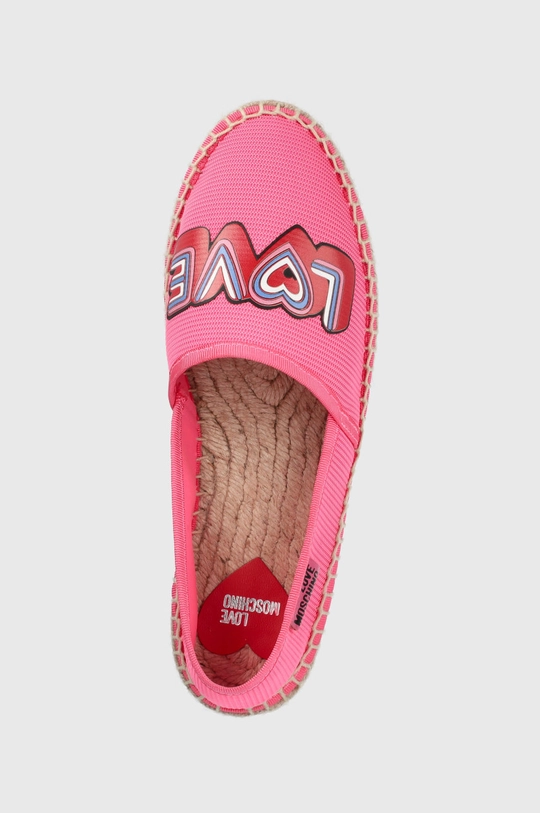 ružová Espadrilky Love Moschino